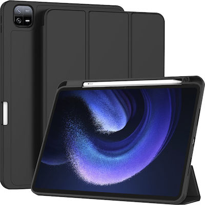 Techsuit Klappdeckel Silikon Schwarz Xiaomi Pad 6, Pad 6 Pro