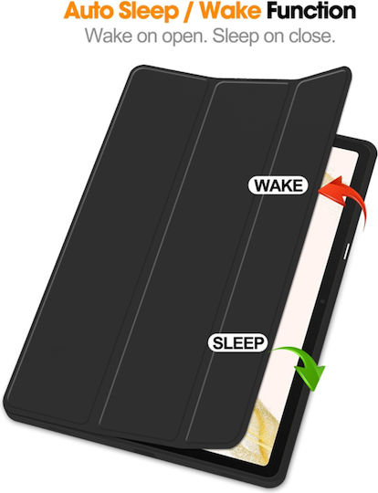 Techsuit Flip Cover Neagră (Samsung Galaxy Tab S8 Ultra)