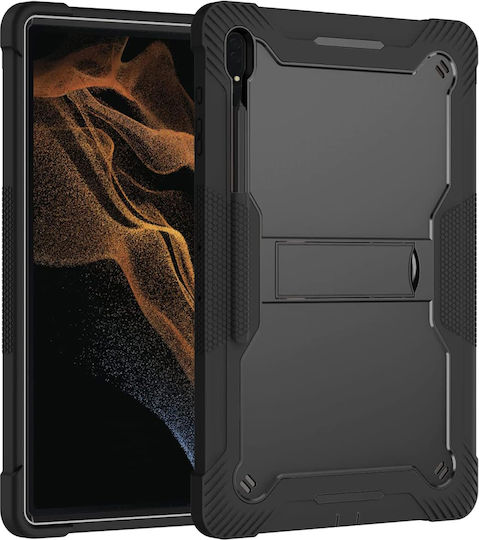 Techsuit Screen Protector Back Cover Durable Black (Samsung Galaxy Tab S8 Ultra Samsung Galaxy Tab S9 Ultra)