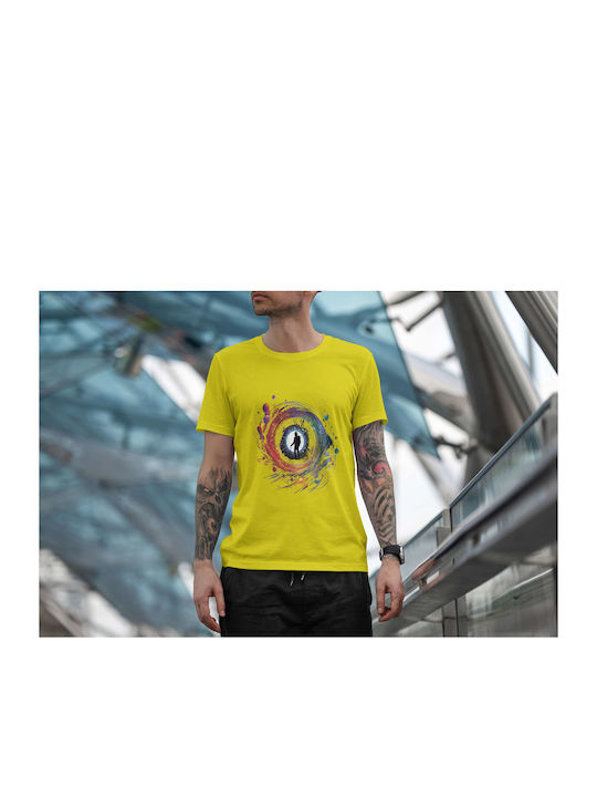 Man In The Portal T-shirt Yellow Cotton