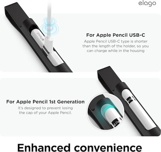 Elago Silicone Band Holder Apple Pencil Apple Pencil Pro Black