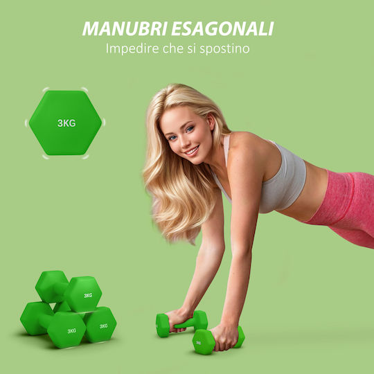 Sportnow Hanteln Sechseck 1 x 3kg
