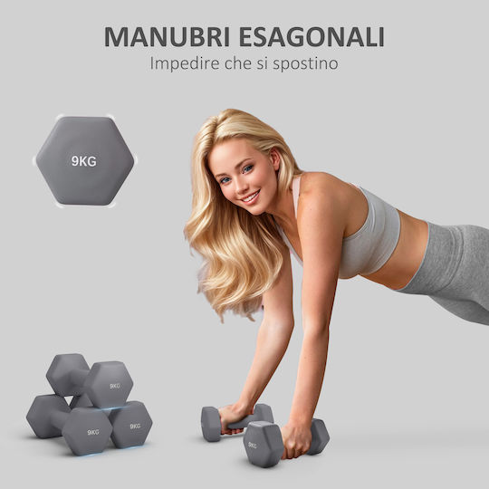 Sportnow Haltere Hexagonale 1 x 9kg