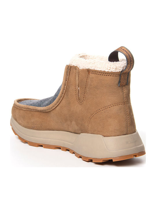 Landroamer Cozy Leather Women's Chelsea Boots Brown