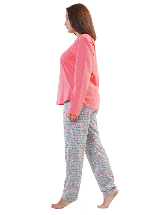 Vienetta Secret Winter Women's Pyjama Set Coral Sweet