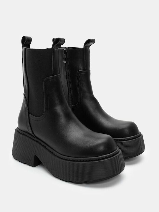 Alta Moda Women's Ankle Boots with Medium Heel Black