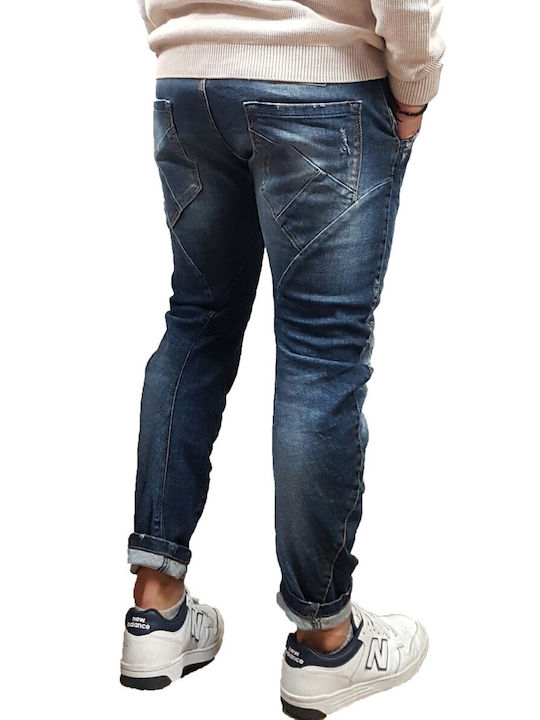 Cover Jeans Namos 3d Pantaloni de Bărbați din Jean în Croială Largă denim albastru