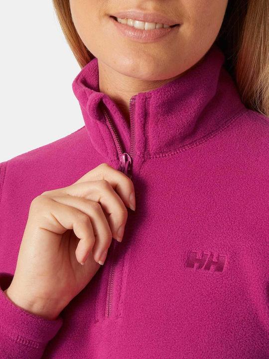 Daybreaker Women's Fleece Blouse Long Sleeve with Zipper Purple