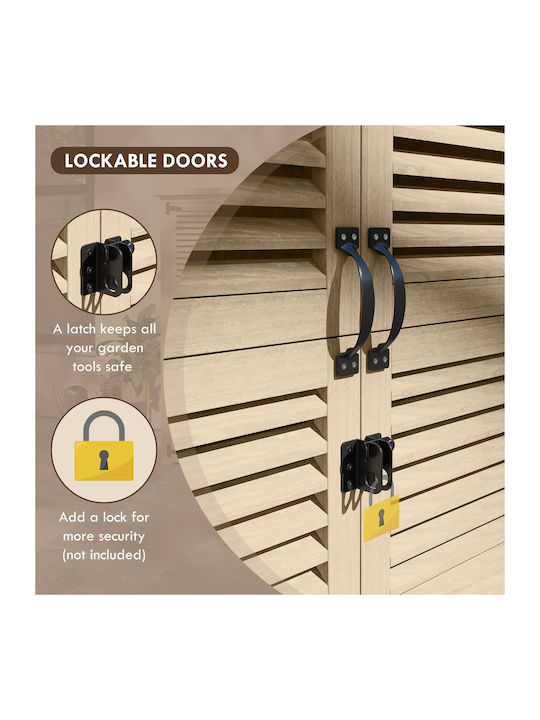 Zweiflügeliger Schrank Hölzernes mit 2 Regale 127x65x159.5cm