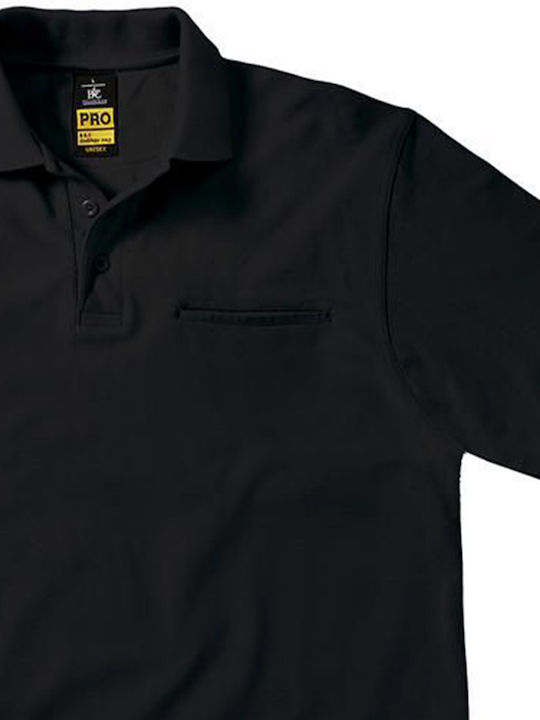 B&C Energy Pro Men's Short Sleeve Promotional Blouse Black