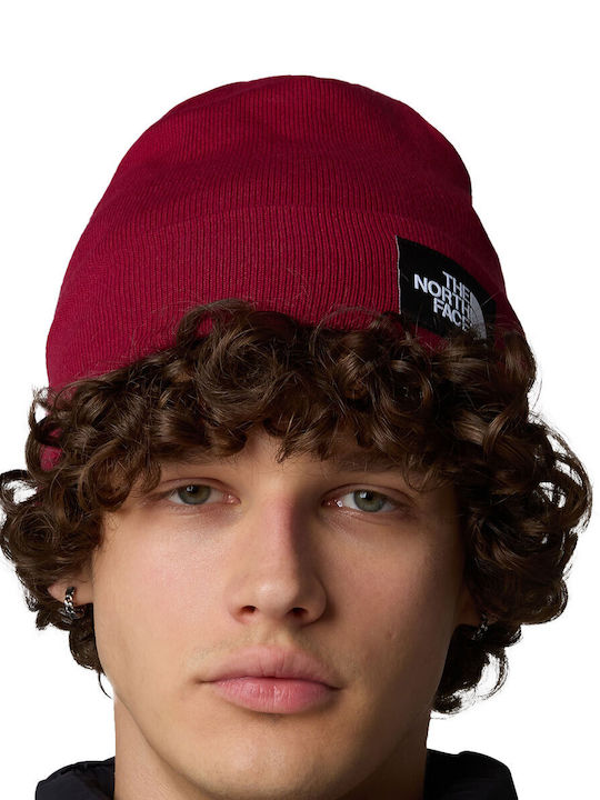 Dock Worker Recycled Beanie Unisex Beanie Knitted in Burgundy color