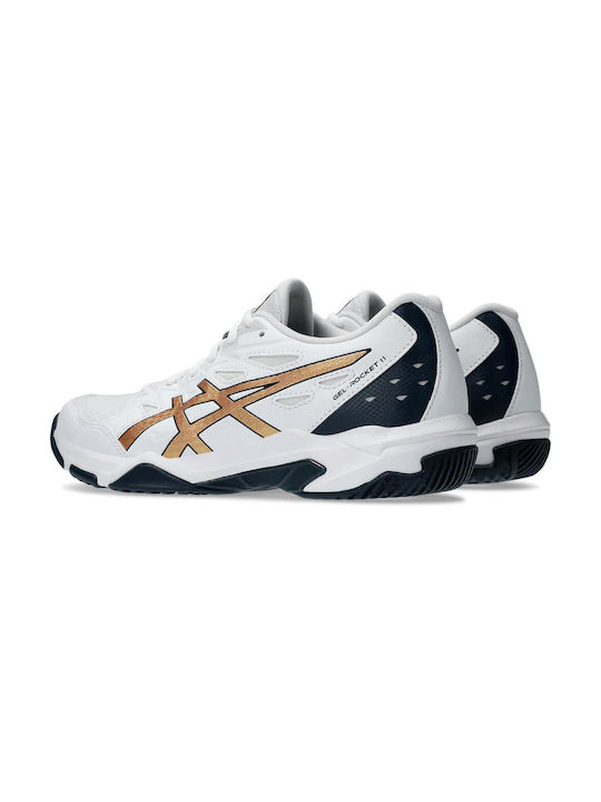 Gel-rocket 11 Damen Sportschuhe Volleyball Wht / Gld