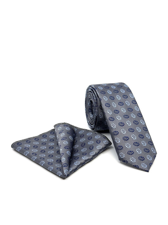 Legend Accessories Herren Krawatten Set Gedruckt in Gray Farbe