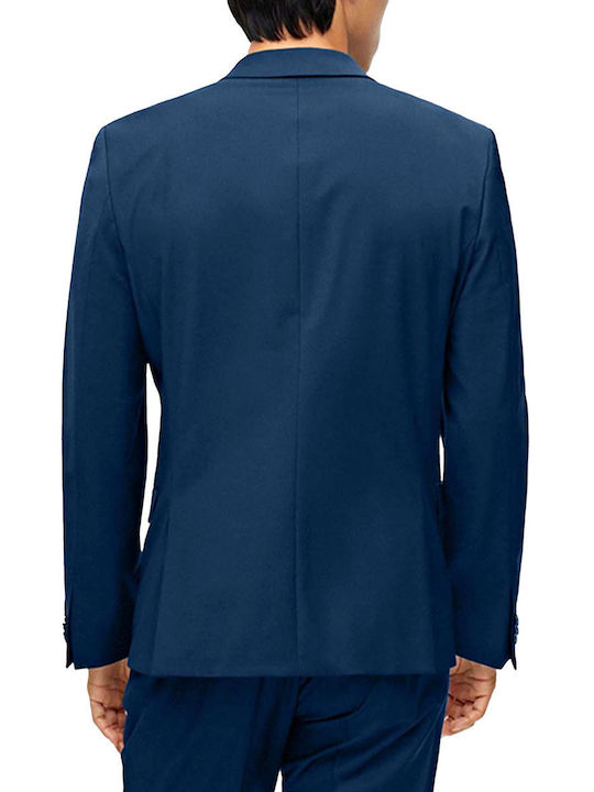 Hugo Boss Men's Suit Jacket Slim Fit Royal Blue