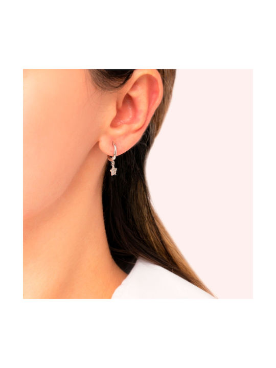 Excite-Fashion Earrings Hoops made of Silver with Stones