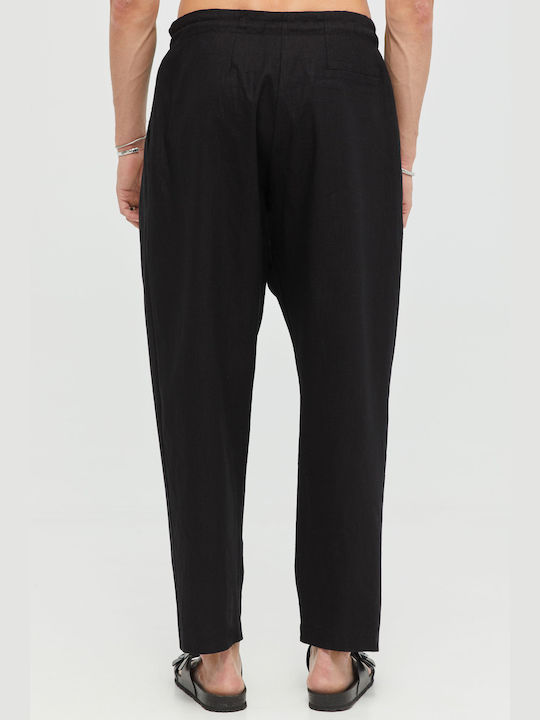 Aristoteli Bitsiani Men's Trousers in Relaxed Fit Black