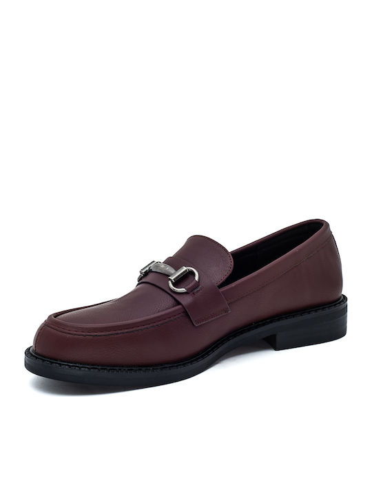 Women's Moccasins in Burgundy Color