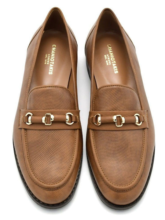 Δερμάτινα Γυναικεία Loafers σε Ταμπά Χρώμα