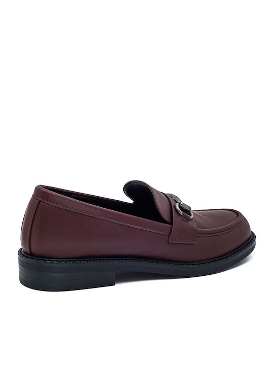 Women's Moccasins in Burgundy Color