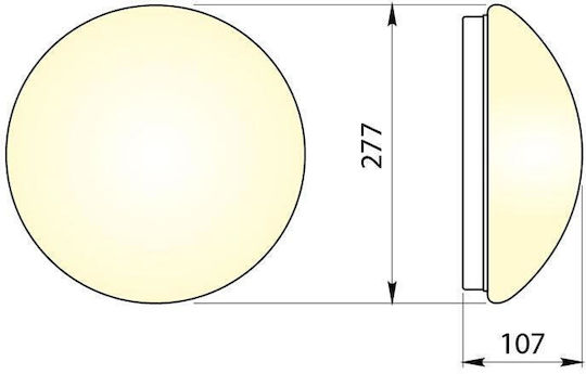 Plafond Ανιχνευτή Κίνησης Μικροκυμάτων Plczmi 40w E27