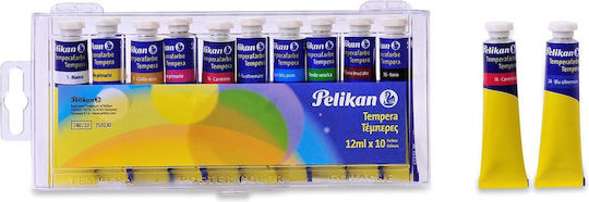 Pelikan Tempera Paints Colorful in Tube 12ml 10pcs
