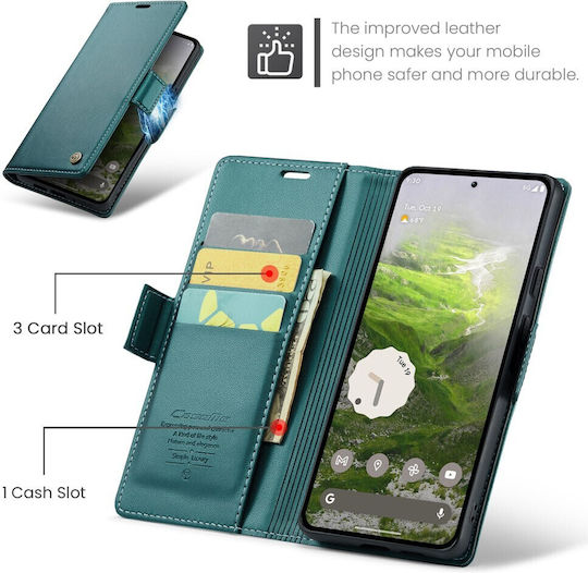 Caseme 023 Luminus Brieftasche Grün (Google Pixel 9 / 9 Pro)