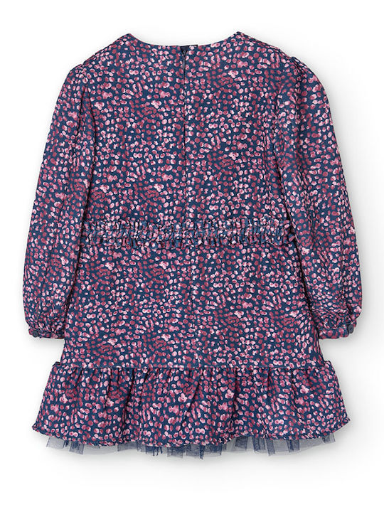 Boboli Mädchen Kleid Blumen Langärmelig Lila