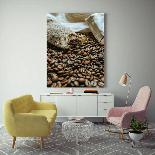 Πίνακας Coffee Beans In A Burlap Sack Κόκκοι Καφέ Σάκο Λινάτσας 100x150