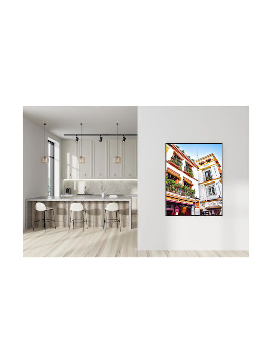 Painting Colorful Building Facades Iron Balconies 80x120