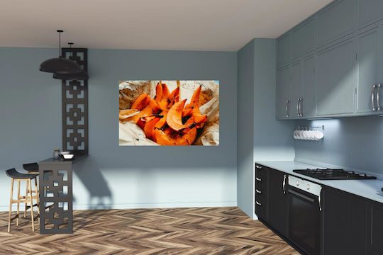 Abstraktes Gemälde Gerösteter Kürbis 100x70