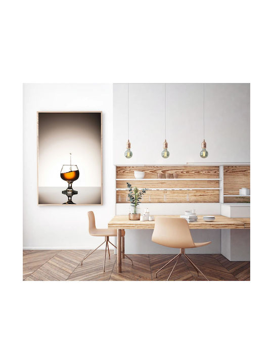Πίνακας Glass Whiskey Splash Ποτήρι Ουίσκι Splash 60x90