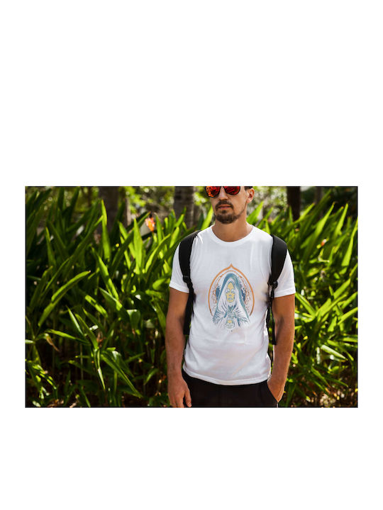 Mysterious Hooded Figure T-shirt White Cotton