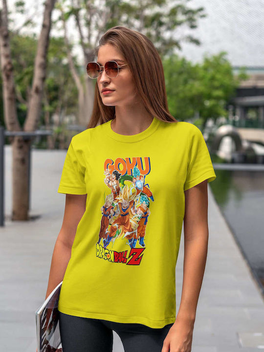 T-shirt Dragon Ball Yellow Cotton