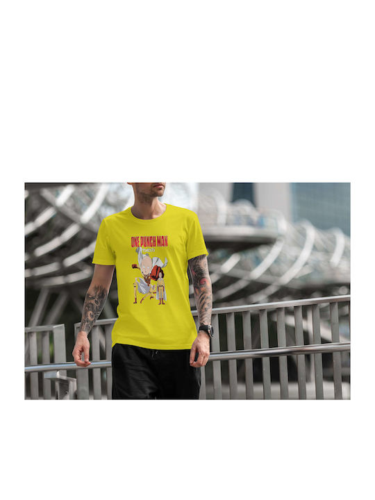 Poster T-shirt Yellow Cotton