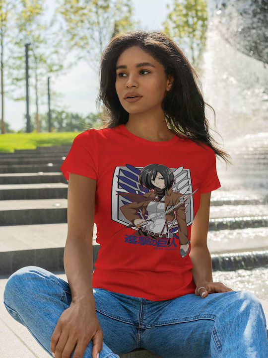 Small T-shirt Attack on Titan Red Cotton