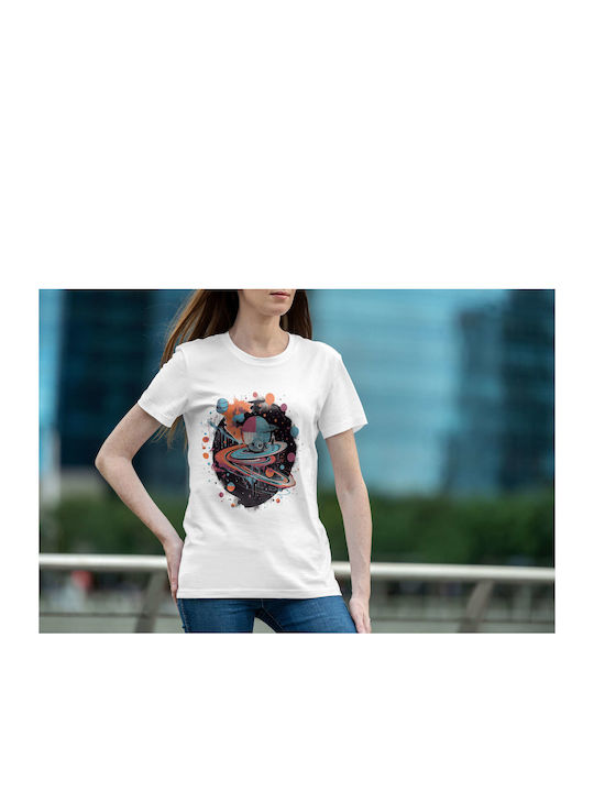 Cosmic Exploration Adventure T-shirt White Cotton