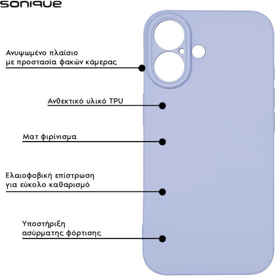 My Colors Sonique Silicone Case for Apple iPhone 16 Plus Violet