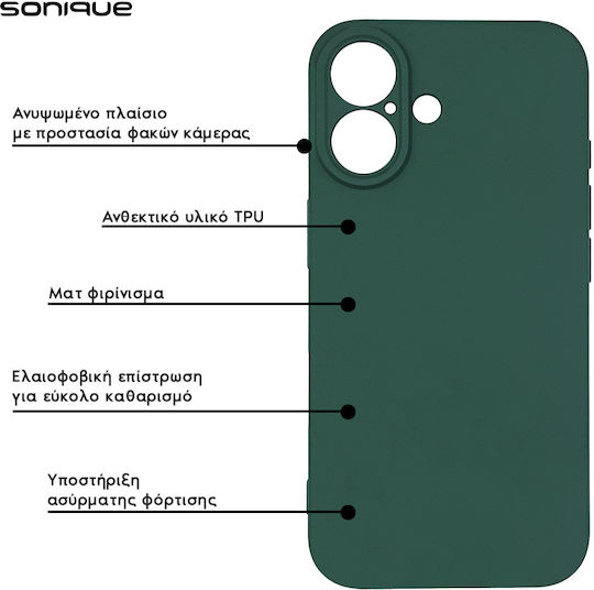 My Colors Sonique Silicone Case for Apple iPhone 16 Plus Dark Green