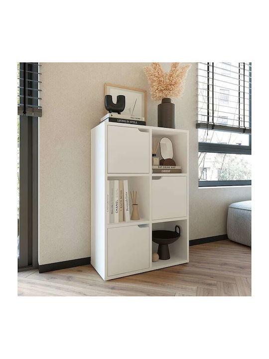 Bookcase Λευκή Απόχρωση 59.5x27.5x89cm