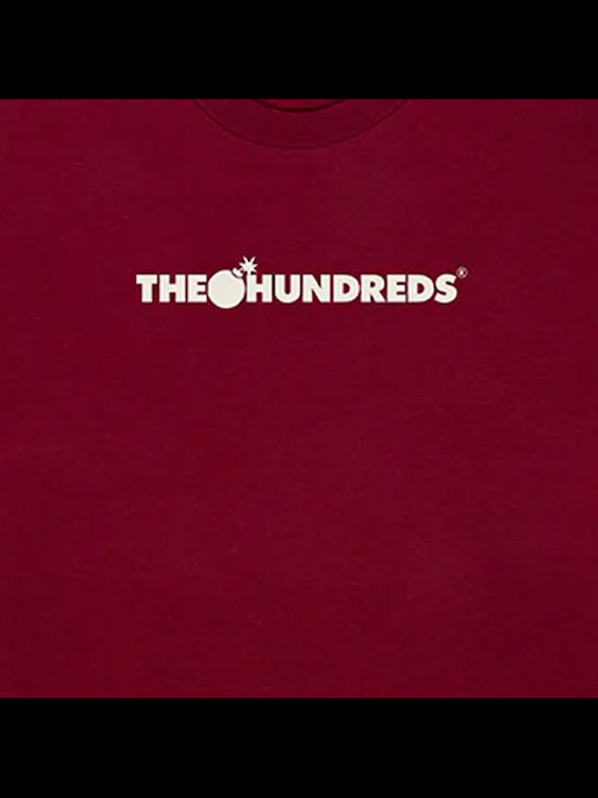 The Hundreds Hundreds T-shirt Bărbătesc cu Mânecă Scurtă Burgundia