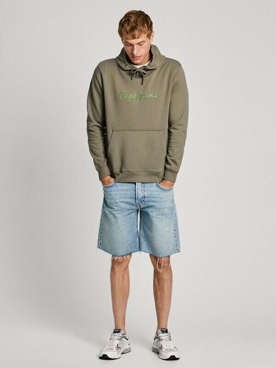 Pepe Jeans Drop 2 Herren Sweatshirt mit Kapuze Green Way