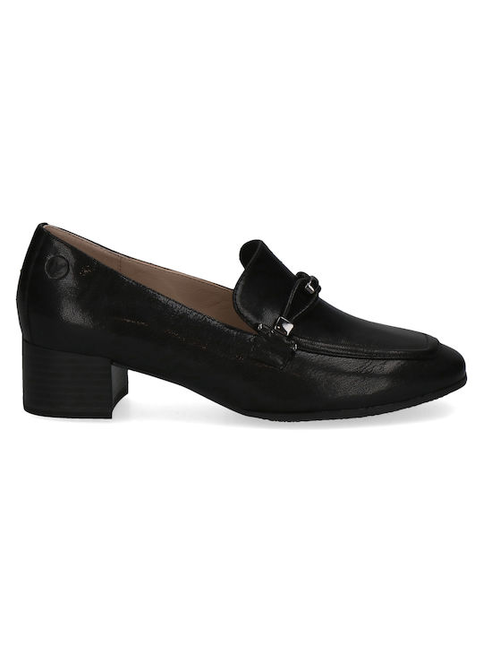 Caprice Leather Women's Moccasins in Black Color