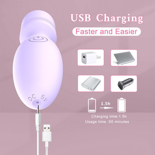 Mini Sized White Vibrator 10 Vibration Modes