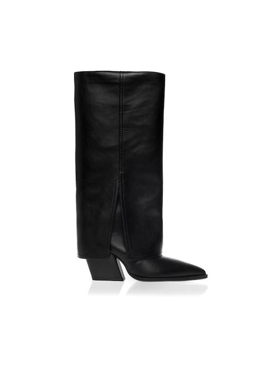 Sante Leder Damenstiefel Schwarz