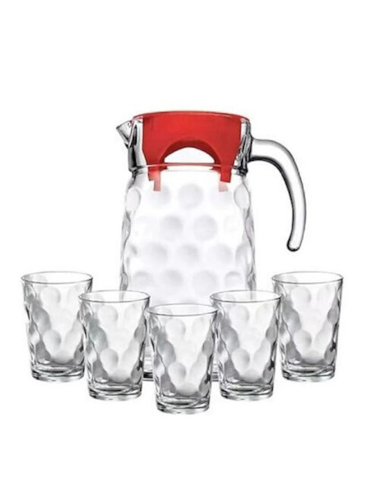 Glas Karaffe zum Servieren mit Verschluss und Gläsern Rot 200ml 1Stück Glas Karaffe zum Servieren mit Verschluss und Gläsern Rot 200ml 1Stück
