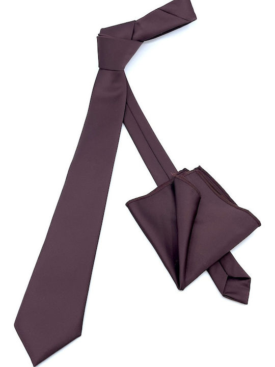 Legend Accessories Σετ Ανδρικής Γραβάτας Μονόχρωμη σε Κόκκινο Χρώμα