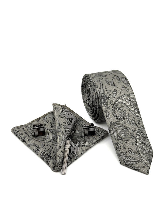 Legend Accessories Men's Tie Set Printed in Khaki Color