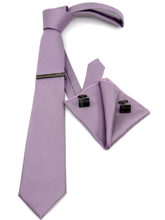 Legend Accessories Set de Cravată pentru Bărbați Monocromie în Culorea Violet