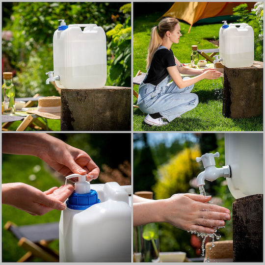 Recipient pentru apă Kadax, chiuvetă, rezervor, dozator de săpun lichid, 20l, robinet
