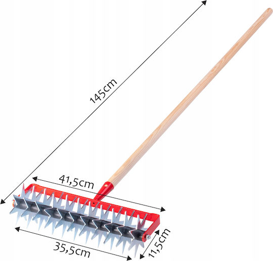 Kadax Hand Cultivator Soil Loosener Garden Aerator 145cm Rotating